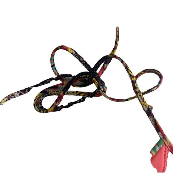 Padded Triangle Tie Around Neck Bikini Top Sz S - Picture 5 of 13